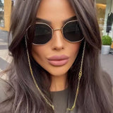 Fashion Sunglasses with Chain Arms