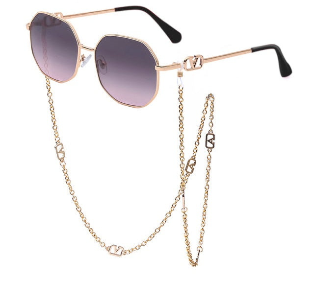 Fashion Sunglasses with Chain Arms