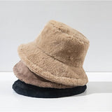 Faux Rabbit Fur Bucket Hat