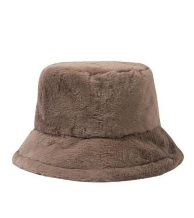 Faux Rabbit Fur Bucket Hat