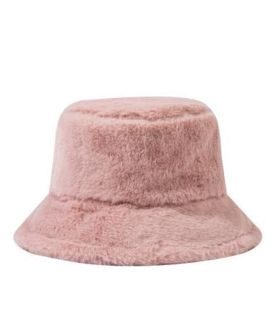 Faux Rabbit Fur Bucket Hat