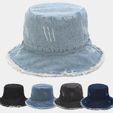 Distressed Denim Bucket Hat
