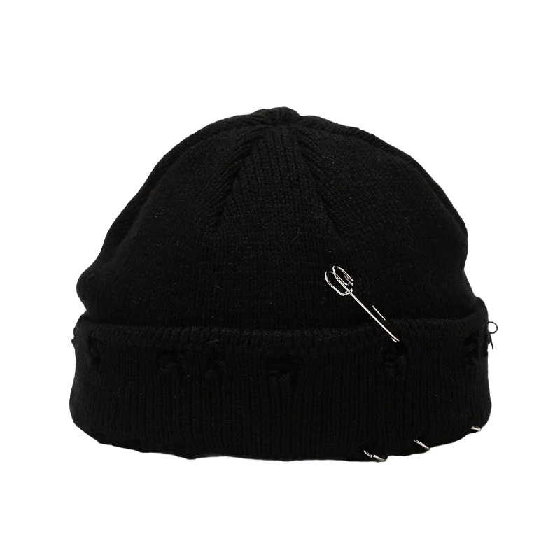 Knitted Distressed Beanie