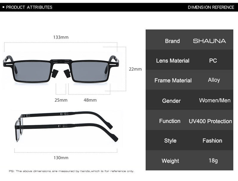 Stylish Foldable Metal Sunglasses