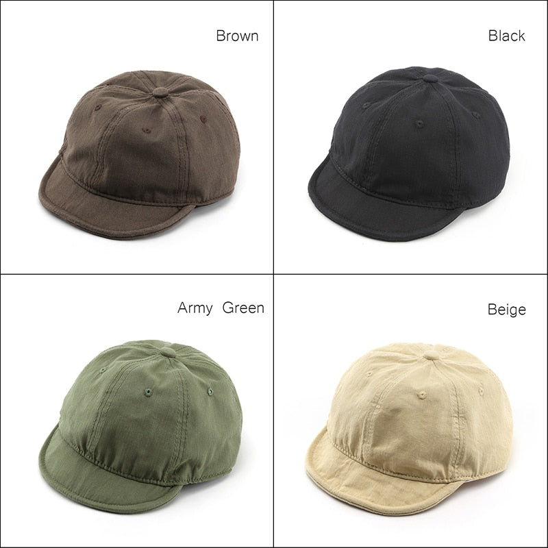Vintage Short Brim Hat - Army Green
