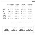 Size chart for Pink Hoodie