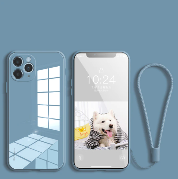 Tempered Glass iPhone Case with a strap