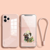 Tempered Glass iPhone Case with a strap